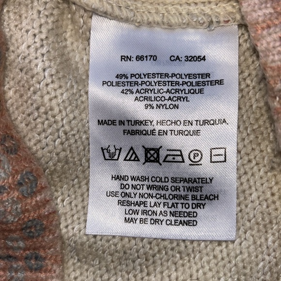 🦋Anthropology🌼Floral🌸Print Crew Neck Long Sleeve Sweater, Size Small - Picture 10 of 14